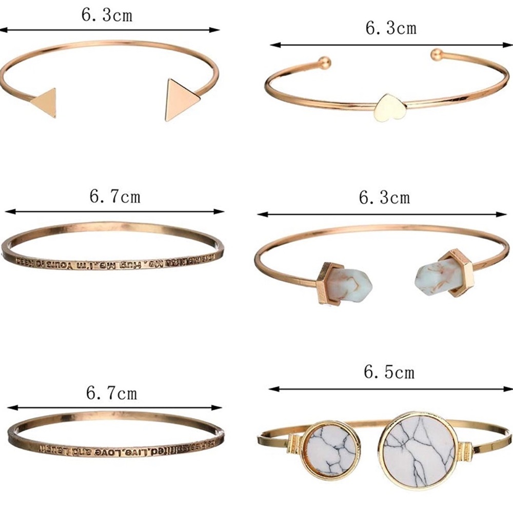 6-Piece Boho Layered Bracelet Set - Picture 2 of 3